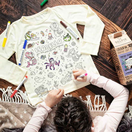 Magical Mermaid Colour In T-shirt